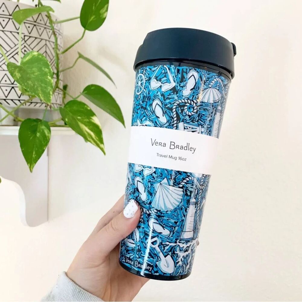 2/$20 Vera Bradley Shore Enough 16oz Insulated Travel Mug